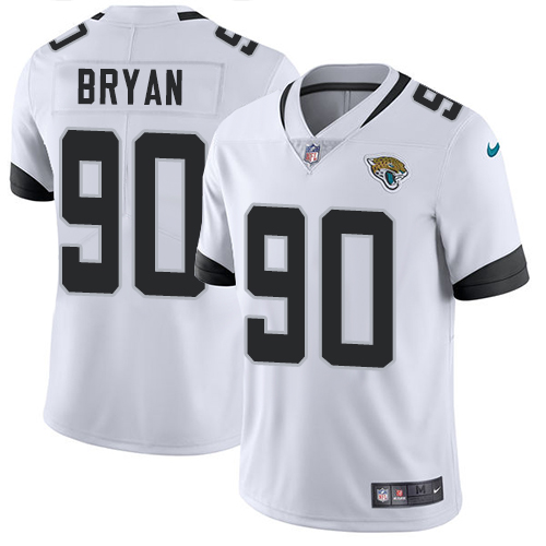 Nike Jaguars #90 Taven Bryan White Men's Stitched NFL Vapor Untouchable Limited Jersey - Click Image to Close